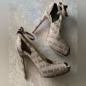 Guess open-toe sexy hidden platform high heels